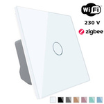 Wkład włącznika dotykowego pojedynczego EC Wi-Fi z białym panelem szklanym (VL-C701EC-61) LIVOLO